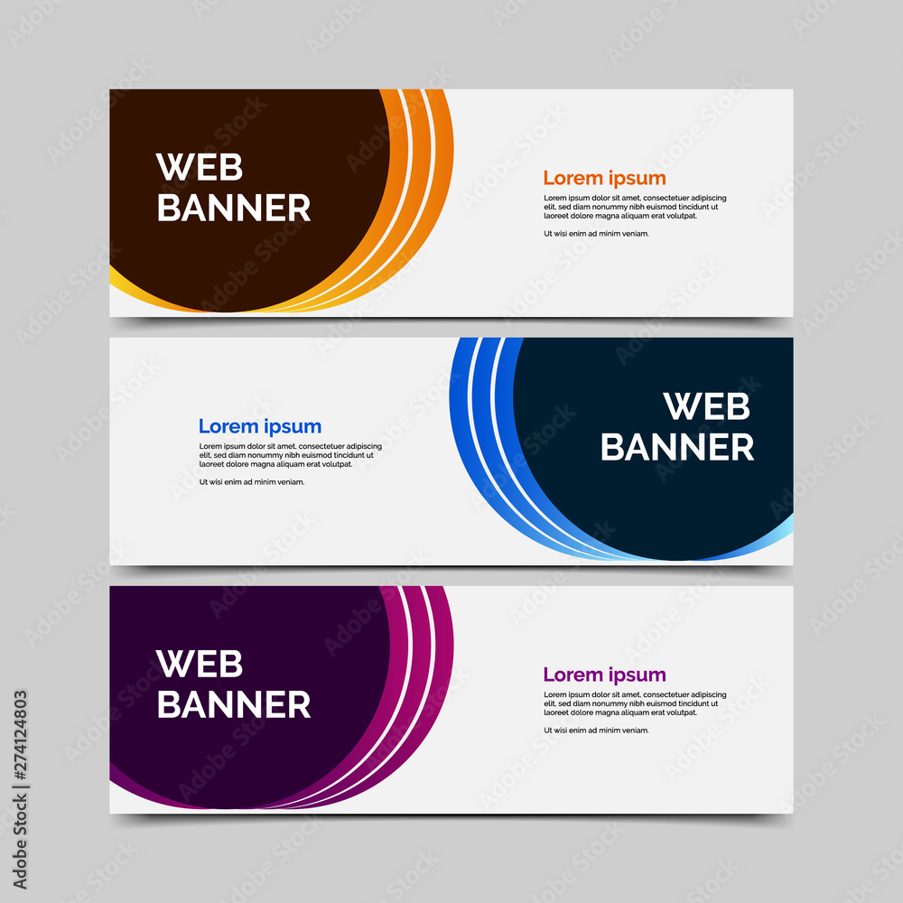 Obraz premium abstract vector banners.modern template design for web