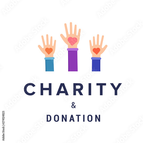Charity and donation vector banner template © Pavlo Plakhotia