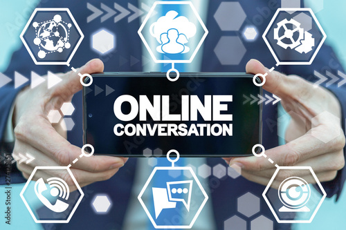 Fotografie Online Conversation Social Audio Video Web Communication concept