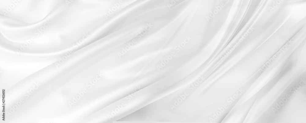 White silk fabric lines - obrazy, fototapety, plakaty 