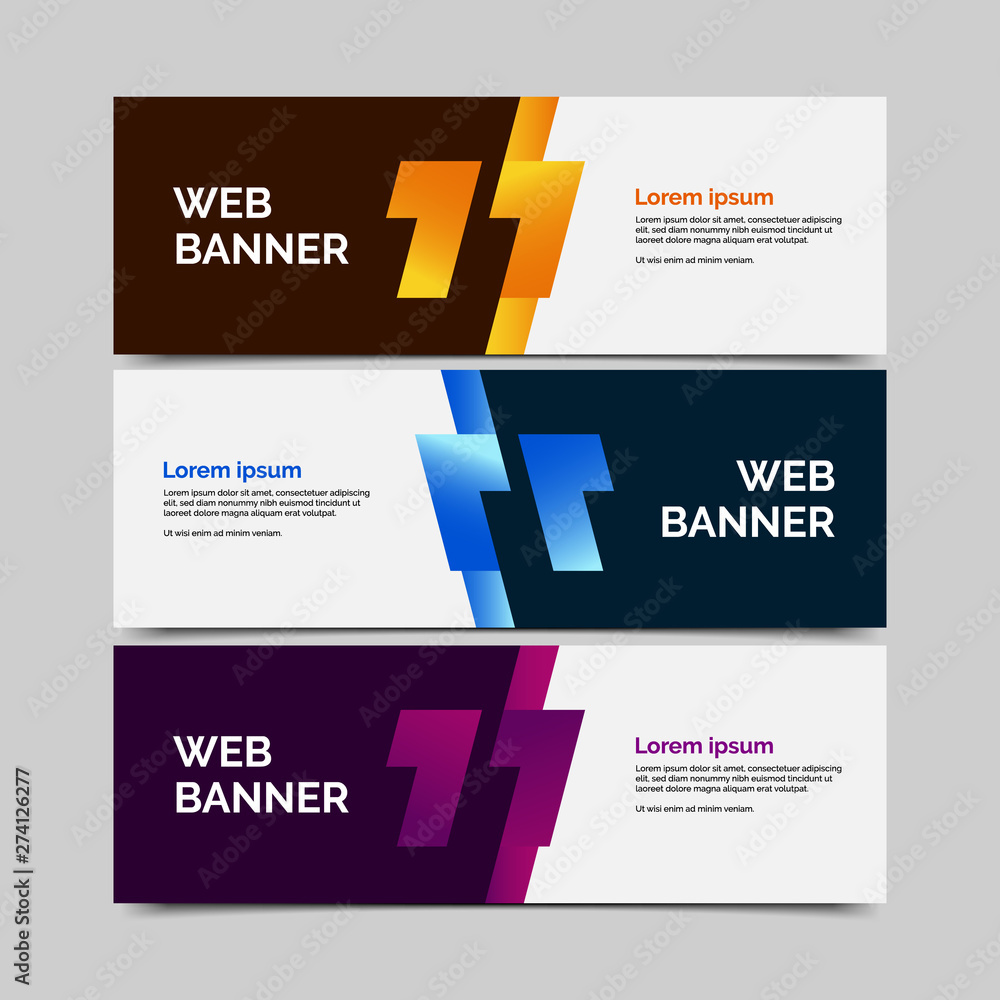 Fototapeta premium abstract vector banners.modern template design for web