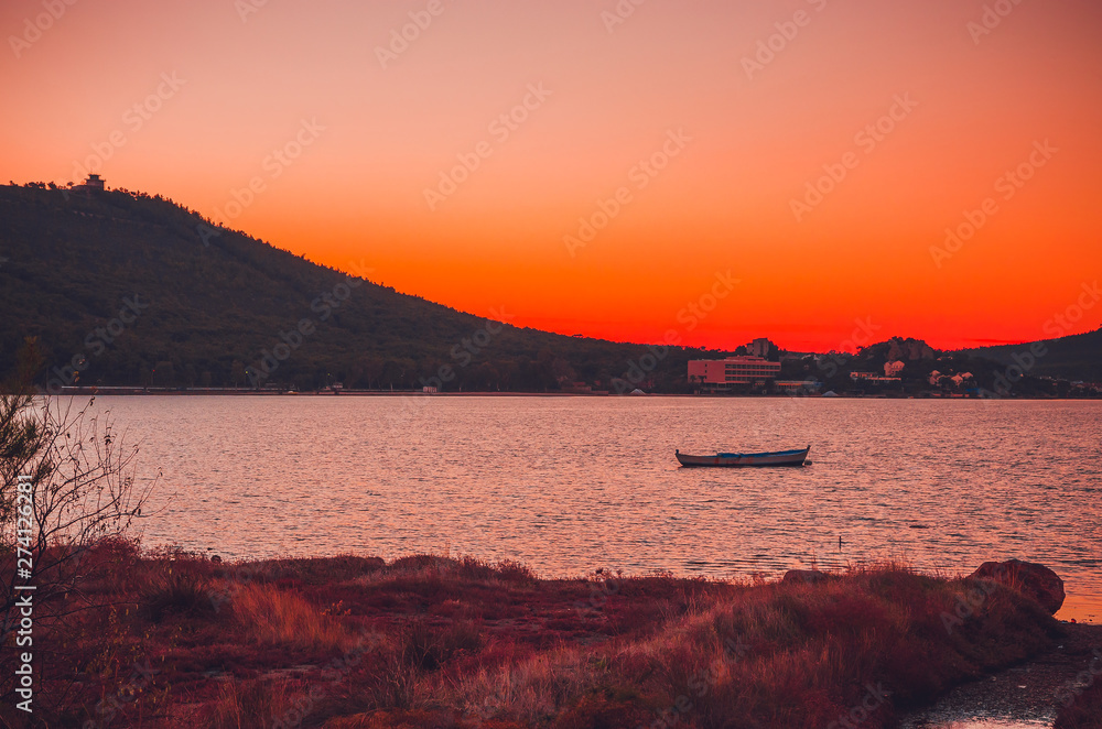 Beautiful sea landscape near city Ayvalik, Turkey