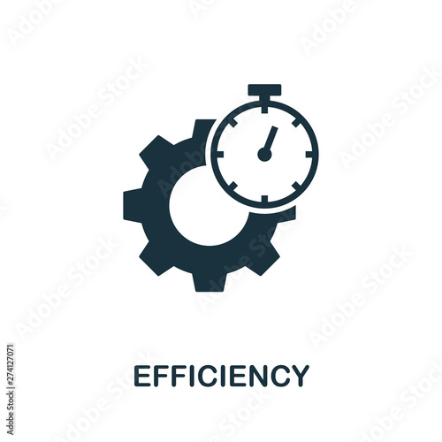 Efficiency vector icon symbol. Creative sign from quality control icons collection. Filled flat Efficiency icon for computer and mobile photo