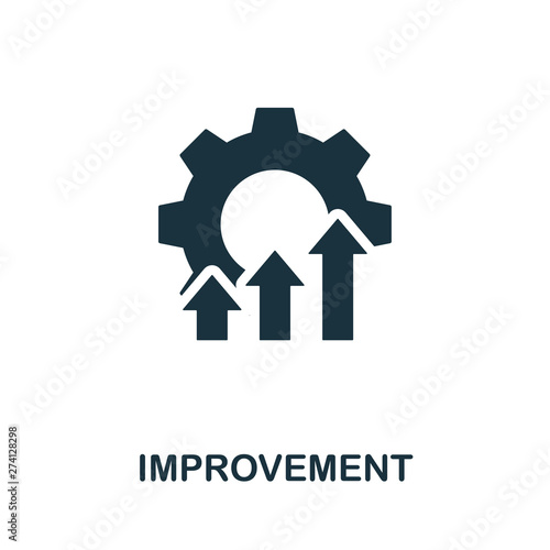 Improvement vector icon symbol. Creative sign from quality control icons collection. Filled flat Improvement icon for computer and mobile photo