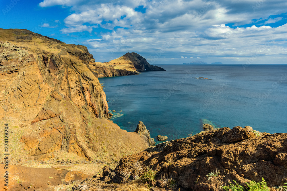 Cliffs at Ponta de Sao Lourenco, Madeira islands, Portugal