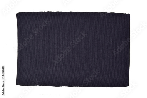 top view of blue placemat isolated on white background