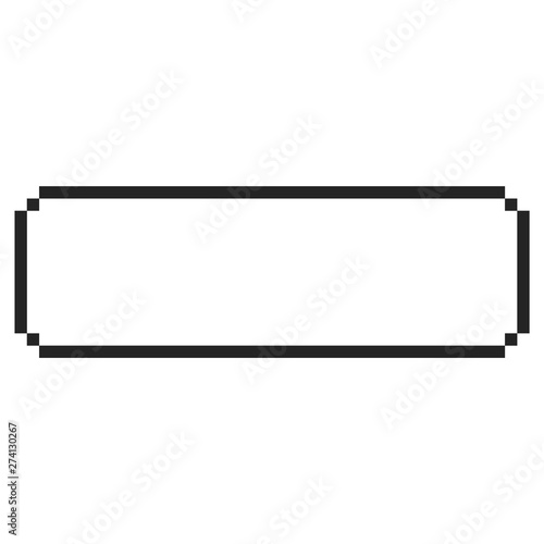 8 bit frame . Vector pixel border .