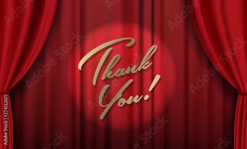 Simple vector background template with Thank You quotation.