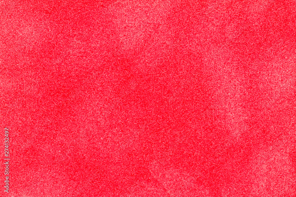 Red canvas or velvet paper texture. Closeup