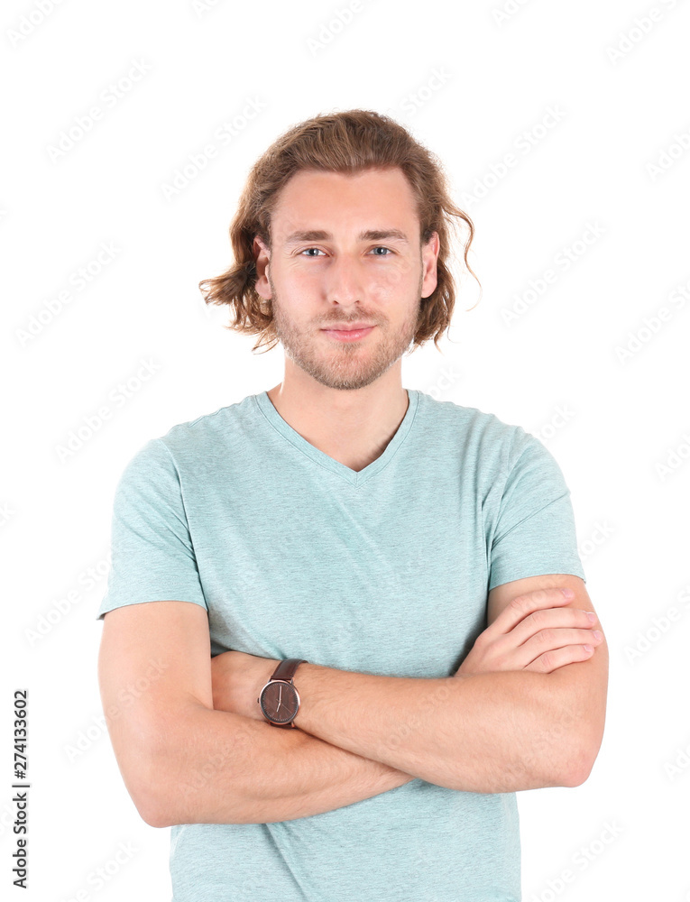 Portrait of handsome man isolated on white Portrait of handsome man isolated on white