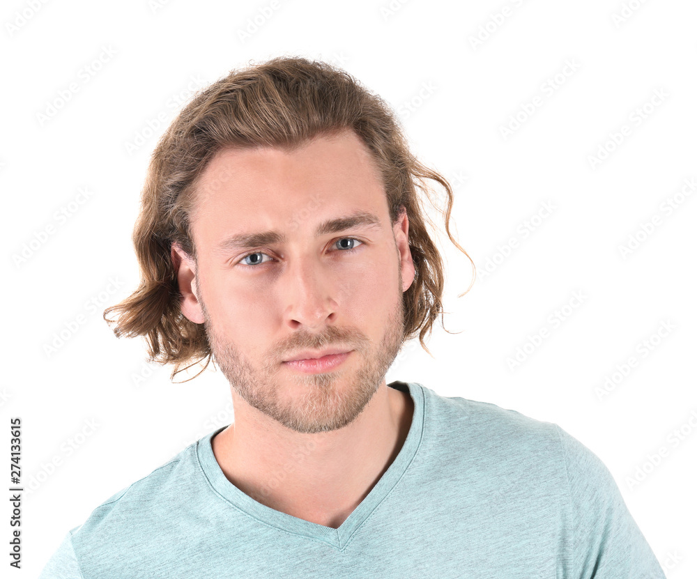 Portrait of handsome man isolated on white Portrait of handsome man isolated on white