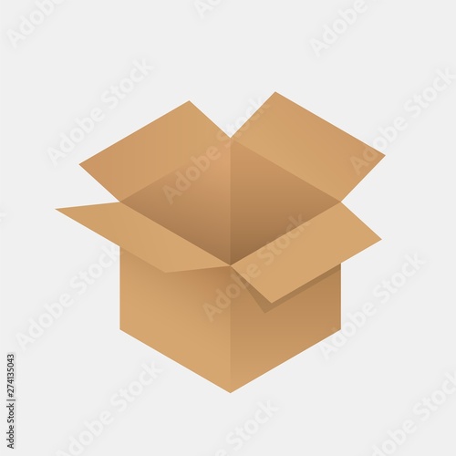 Cardboard box icon .