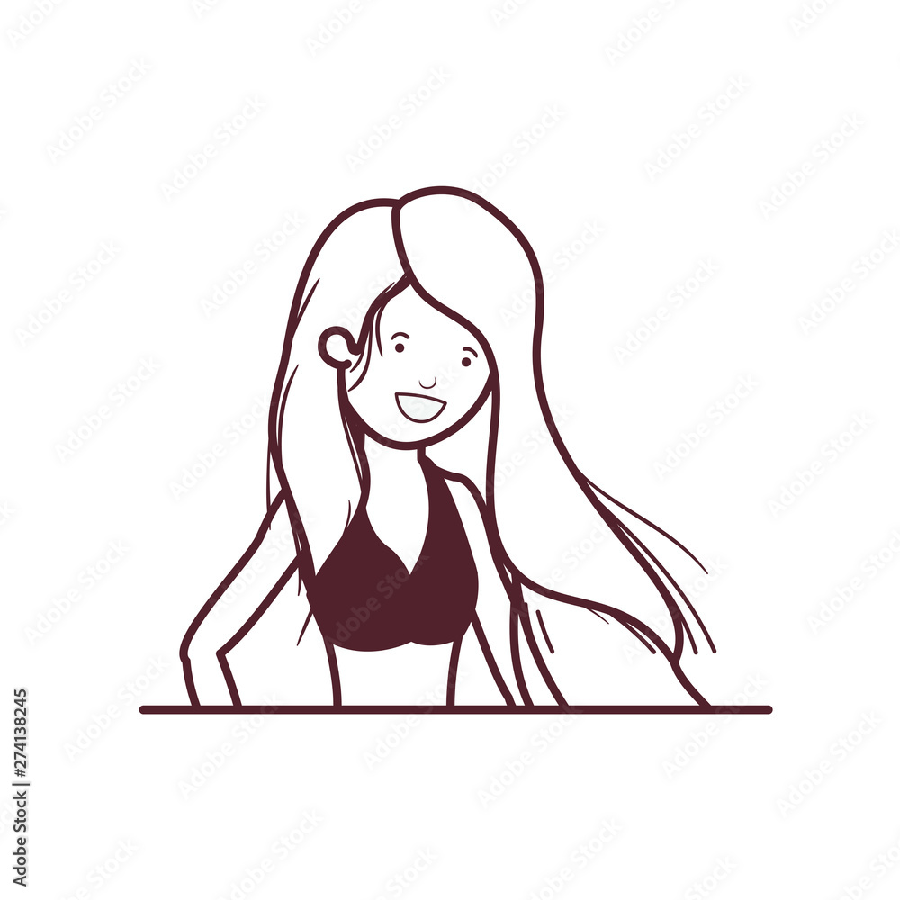 silhouette of woman with swimsuit on white background silhouette of woman with swimsuit on white background