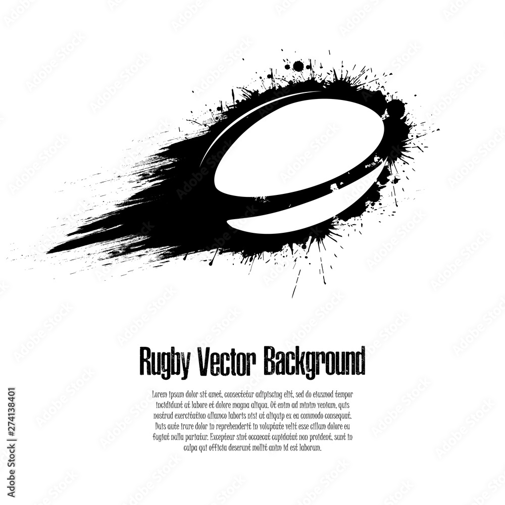 Background abstract rugby ball from blots Stock Vector | Adobe Stock