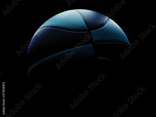 Green and Black Basketball ball sports poster or flyer background with space photo