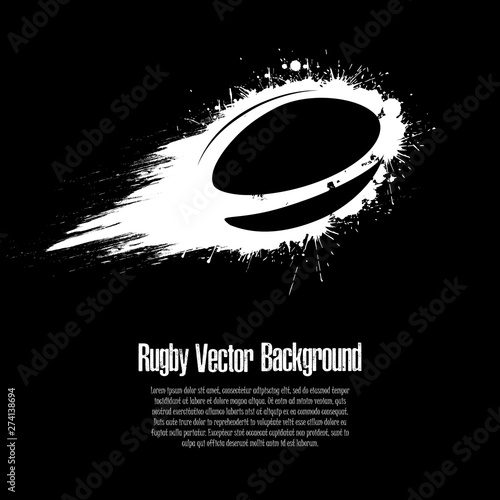 Background abstract rugby ball from blots