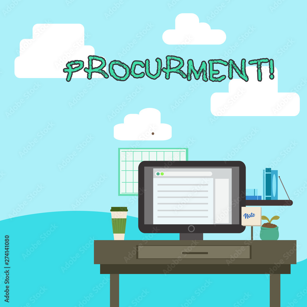 Text sign showing Procurment. Business photo text action of acquiring military equipment and supplies photo of Interior Working Space Station Concept of Technical Person Text sign showing Procurment. Business photo text action of acquiring military equipment and supplies photo of Interior Working Space Station Concept of Technical Person