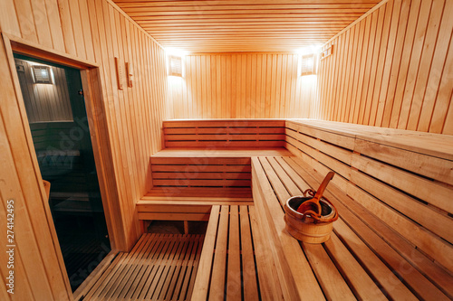 Interior View of Sauna Bath photo