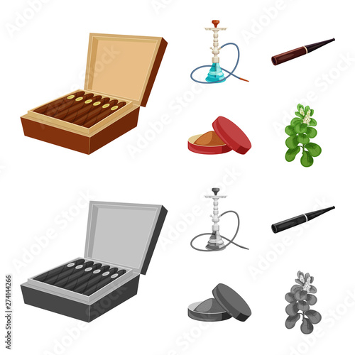 Vector design of refuse and stop sign. Collection of refuse and habit stock vector illustration.