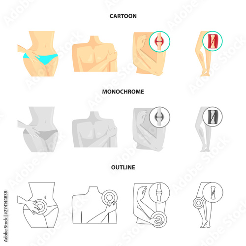 Isolated object of hospital and rendering logo. Collection of hospital and help stock vector illustration.