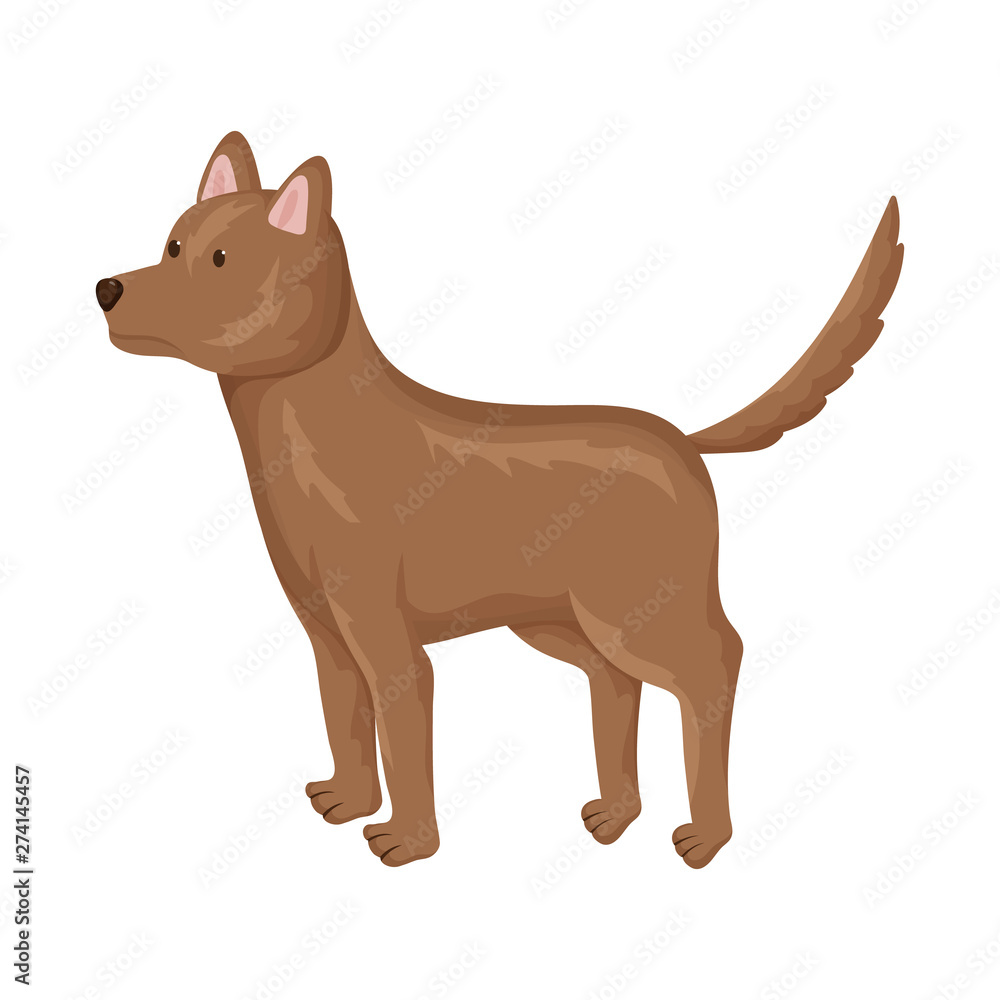 Vector illustration of dog and animal symbol. Set of dog and pet stock vector illustration.