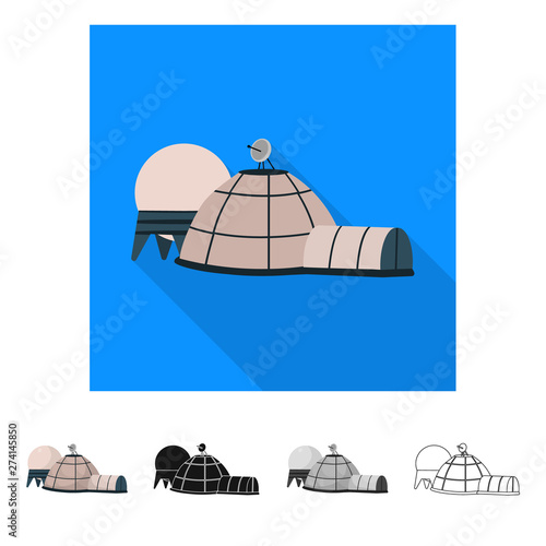 Isolated object of base and space logo. Collection of base and city vector icon for stock.