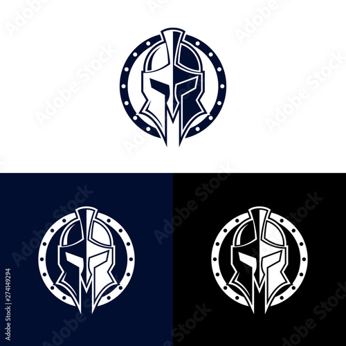Warrior Knight Logo Stock Vector