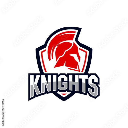 Warrior Knight Logo Stock Vector