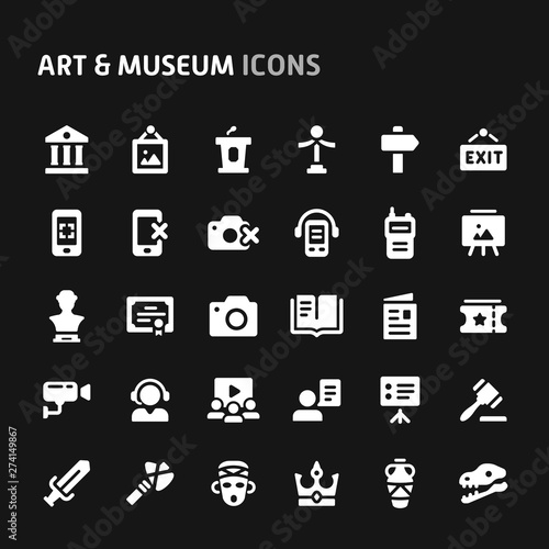 Art & Museum Vector Icon Set.