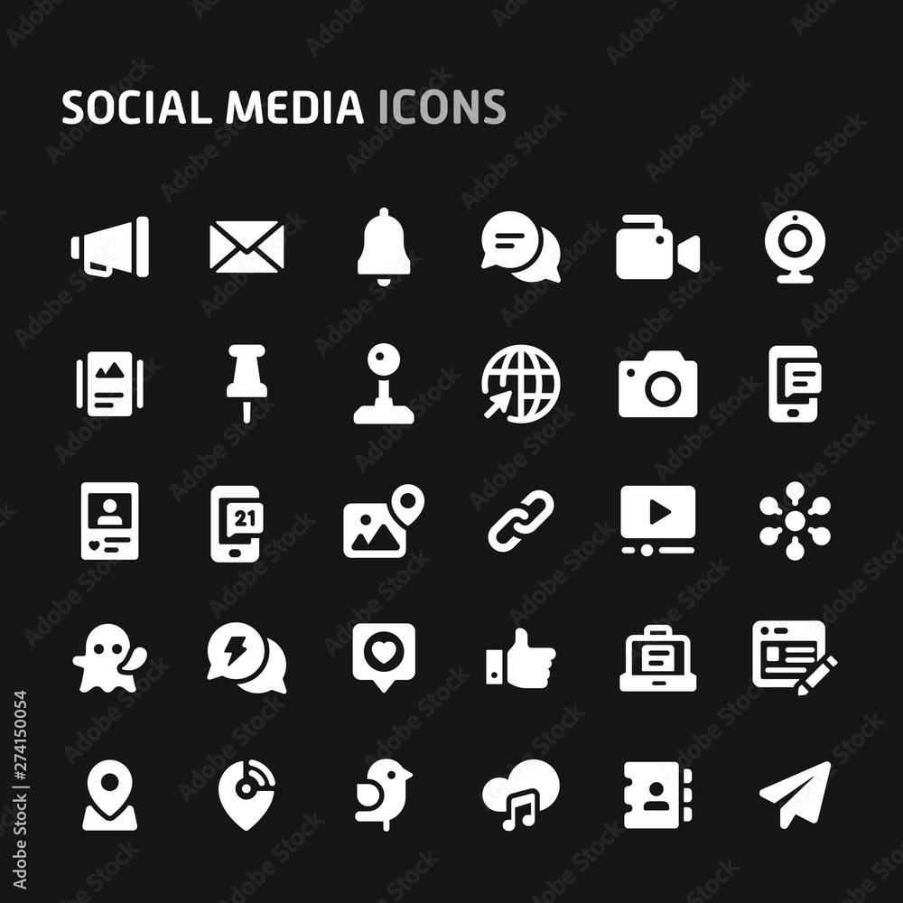 Social Media Vector Icon Set. Social Media Vector Icon Set.