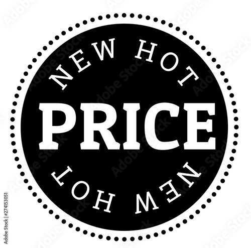 NEW HOT PRICE black stamp on white