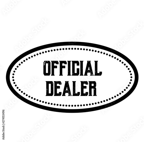 OFFICIAL DEALER black stamp on white