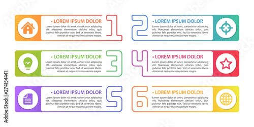 Infographic concept design, modern and colorful, with icons. Easy to customize template. EPS 10.