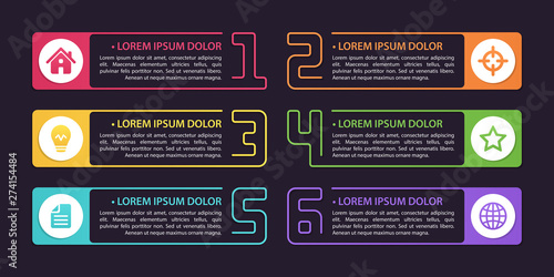 Infographic concept design, modern and colorful, with icons. Easy to customize template. EPS 10.