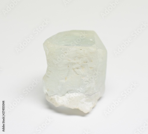 Aquamarine raw gemstone crystal photo