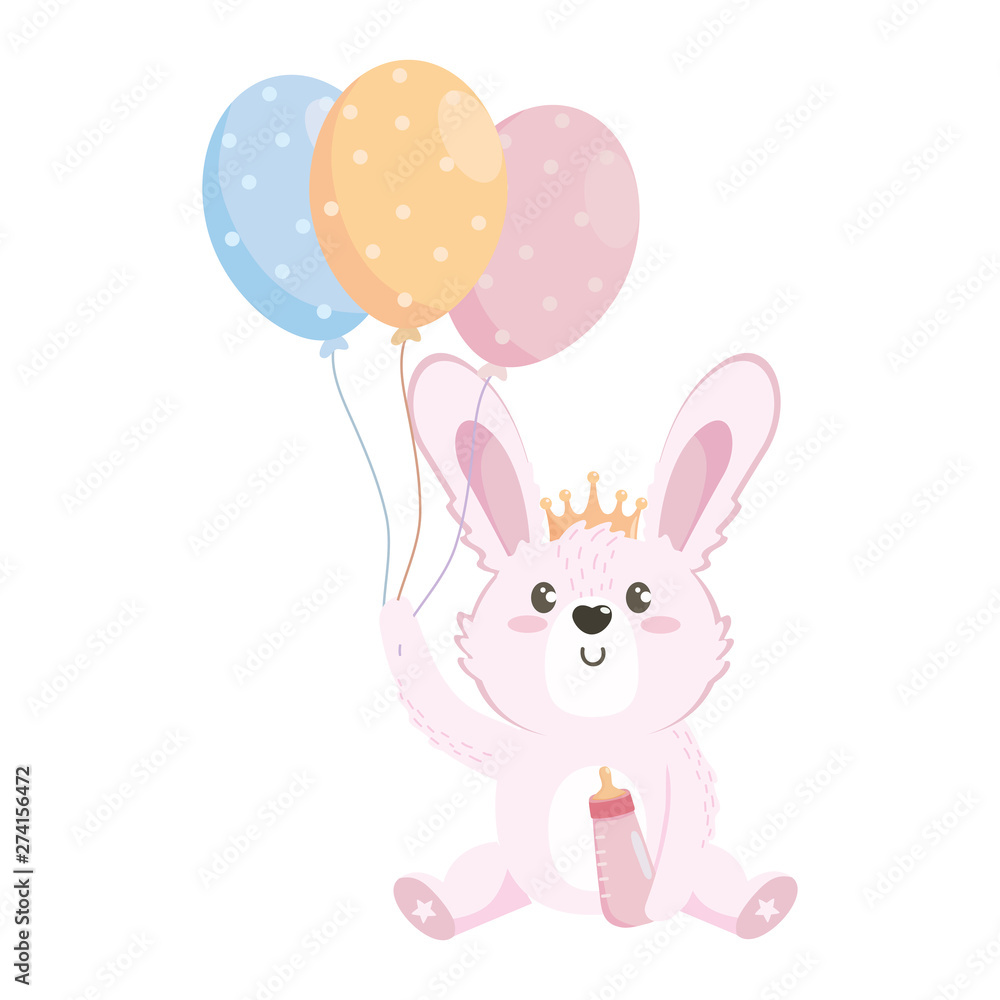 Obraz premium baby shower symbol and rabbit design