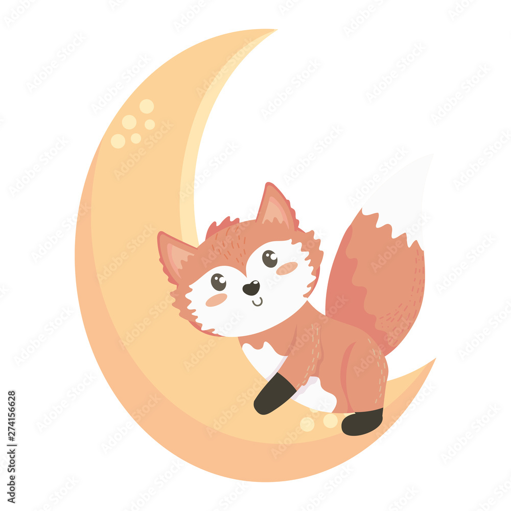 Obraz premium Isolated fox cartoon design vector illustration