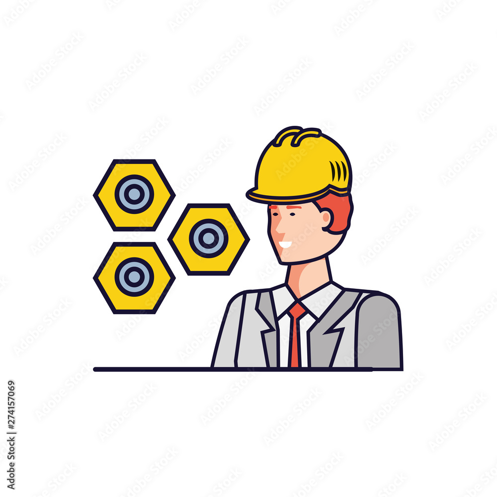 Isolated avatar of professional worker design Isolated avatar of professional worker design