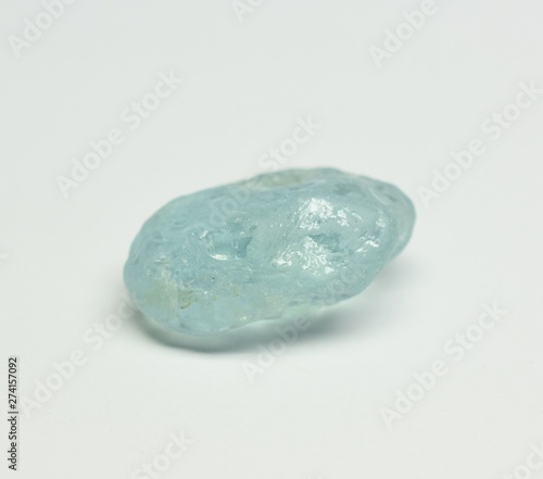 Aquamarine raw gemstone photo