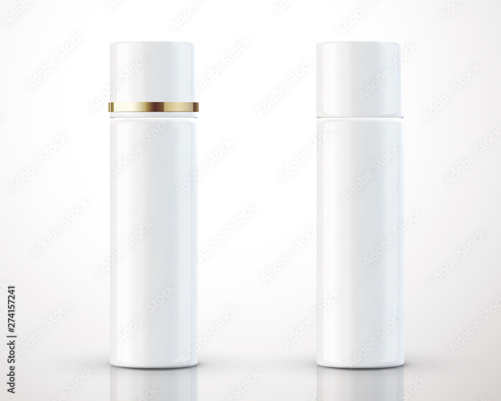 White cosmetic bottles package White cosmetic bottles package