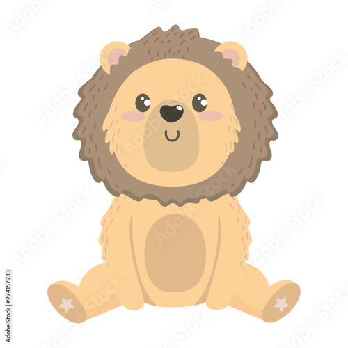 Isolated lion cartoon design vector illustration