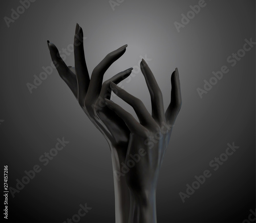 Cosmetic elegant hands gesture