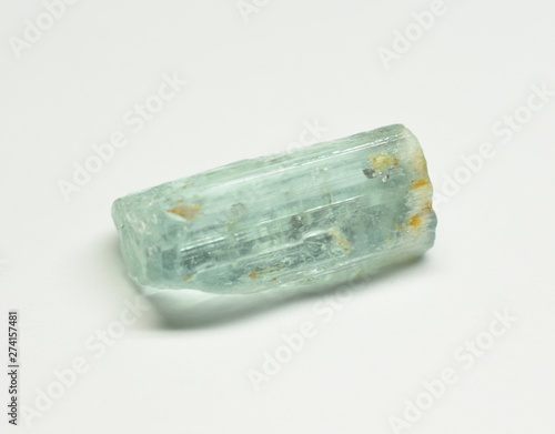 Aquamarine raw gemstone crystal photo