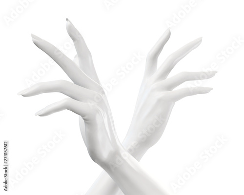 Cosmetic elegant hands gesture
