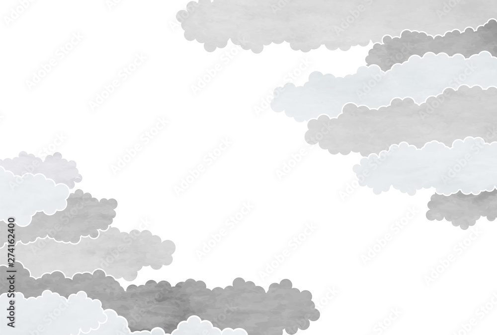雲海　和紙　金　背景