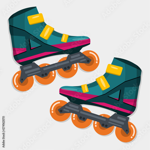 roller skate isolated vector illustration