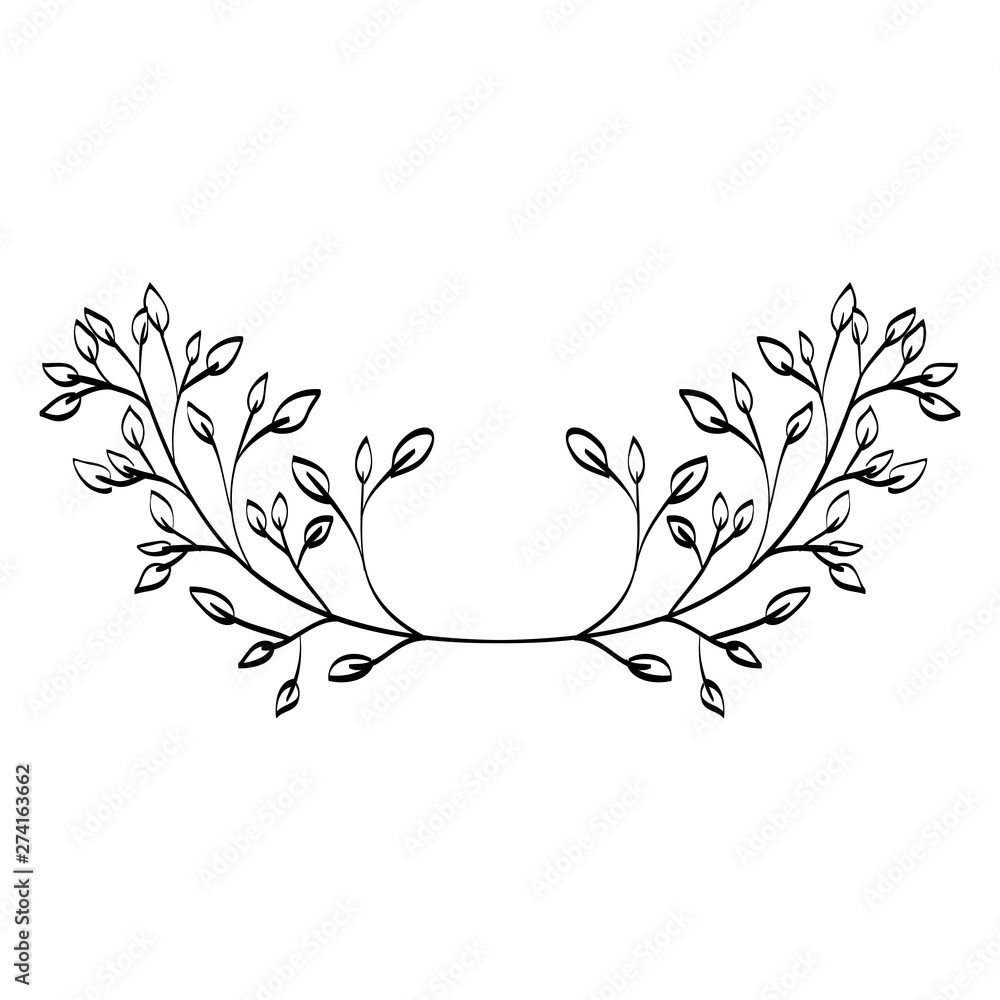 wreath leafs frame boho style wreath leafs frame boho style