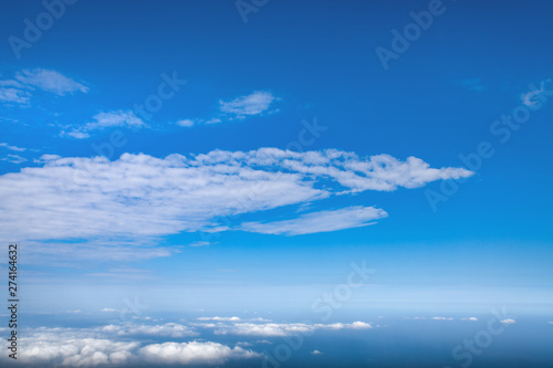 The sea of clouds under the blue sky and white clouds  Emei mountain  Sichuan province  China