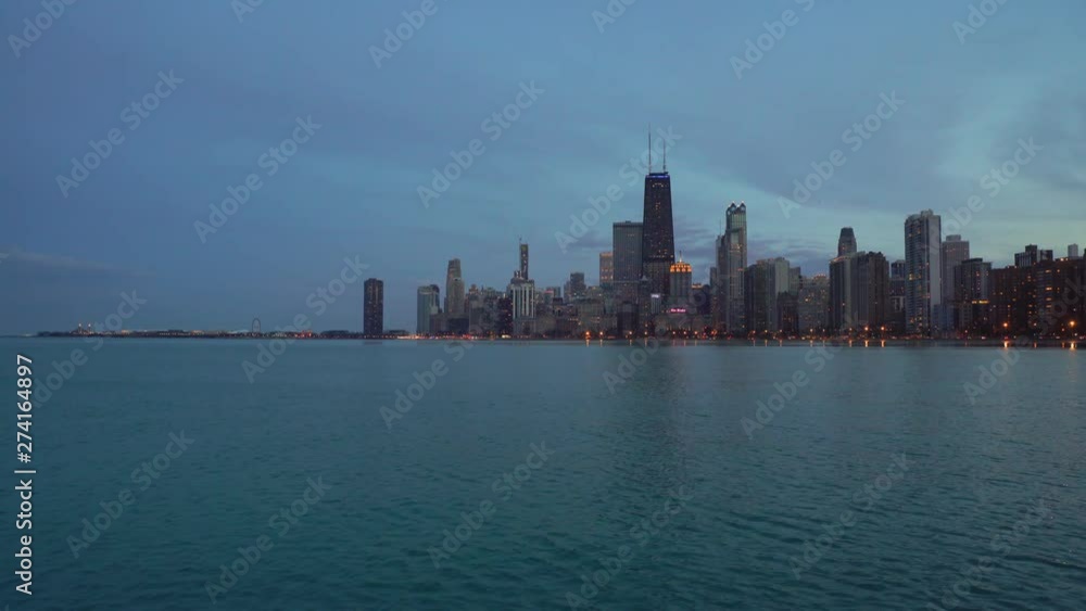 Panoramic view of the Chicago skyline from the northern side of the downtown Panoramic view of the Chicago skyline from the northern side of the downtown