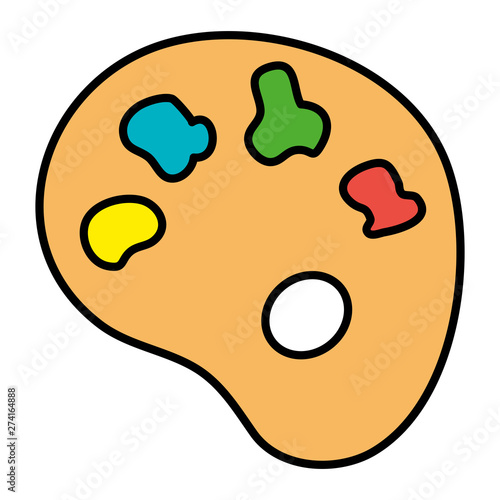 paint colors pallette isolated icon